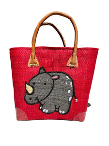 Handwoven Raffia Kids Handbag – Fair Trade and Handmade in Madagascar Rhino